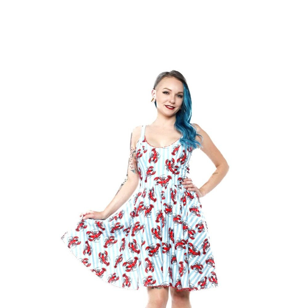NWT Sourpuss Light Blue Lobster Sweets Dress